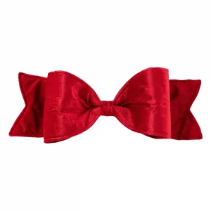 24" Velvet Bow Ornament: Red