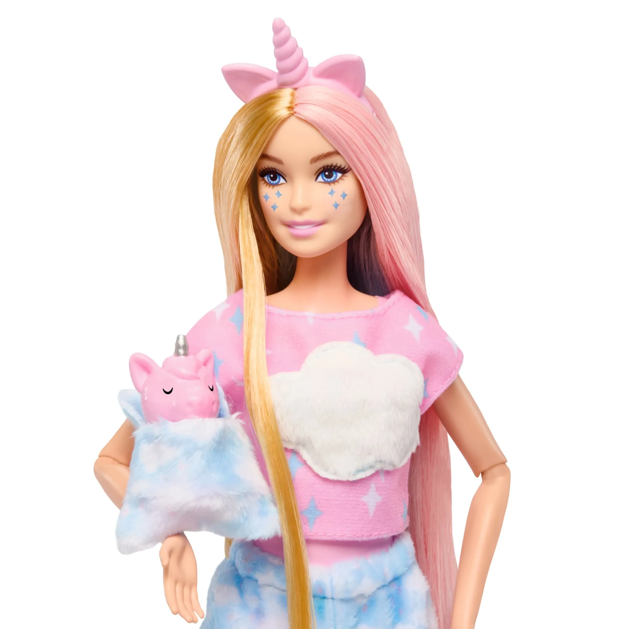 Barbie Cutie Reveal Slumber Party Gift Set With 2 Dolls & 2 Pets, 35  Surprises, Cozy Cute Tees