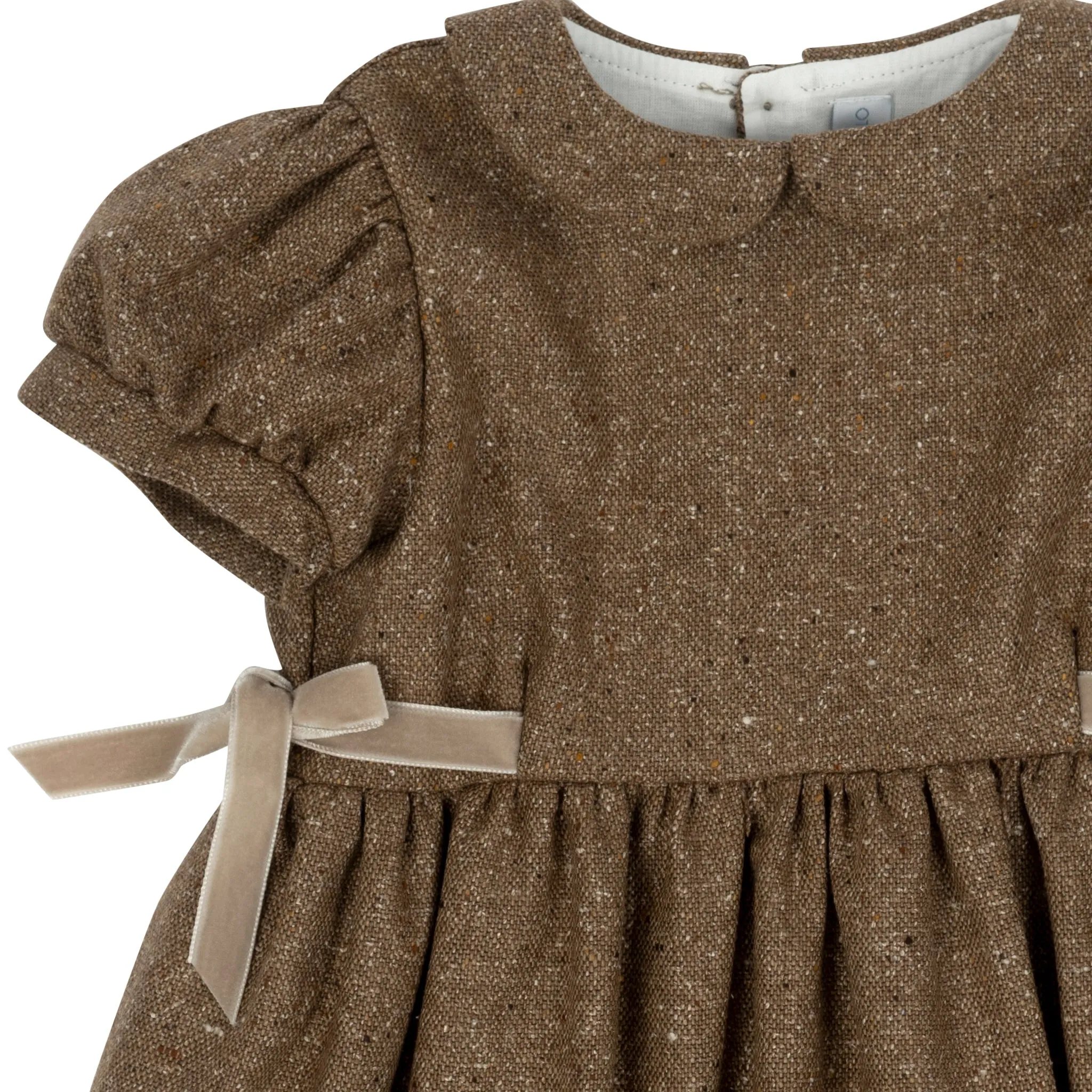 Bow Dress - Brown