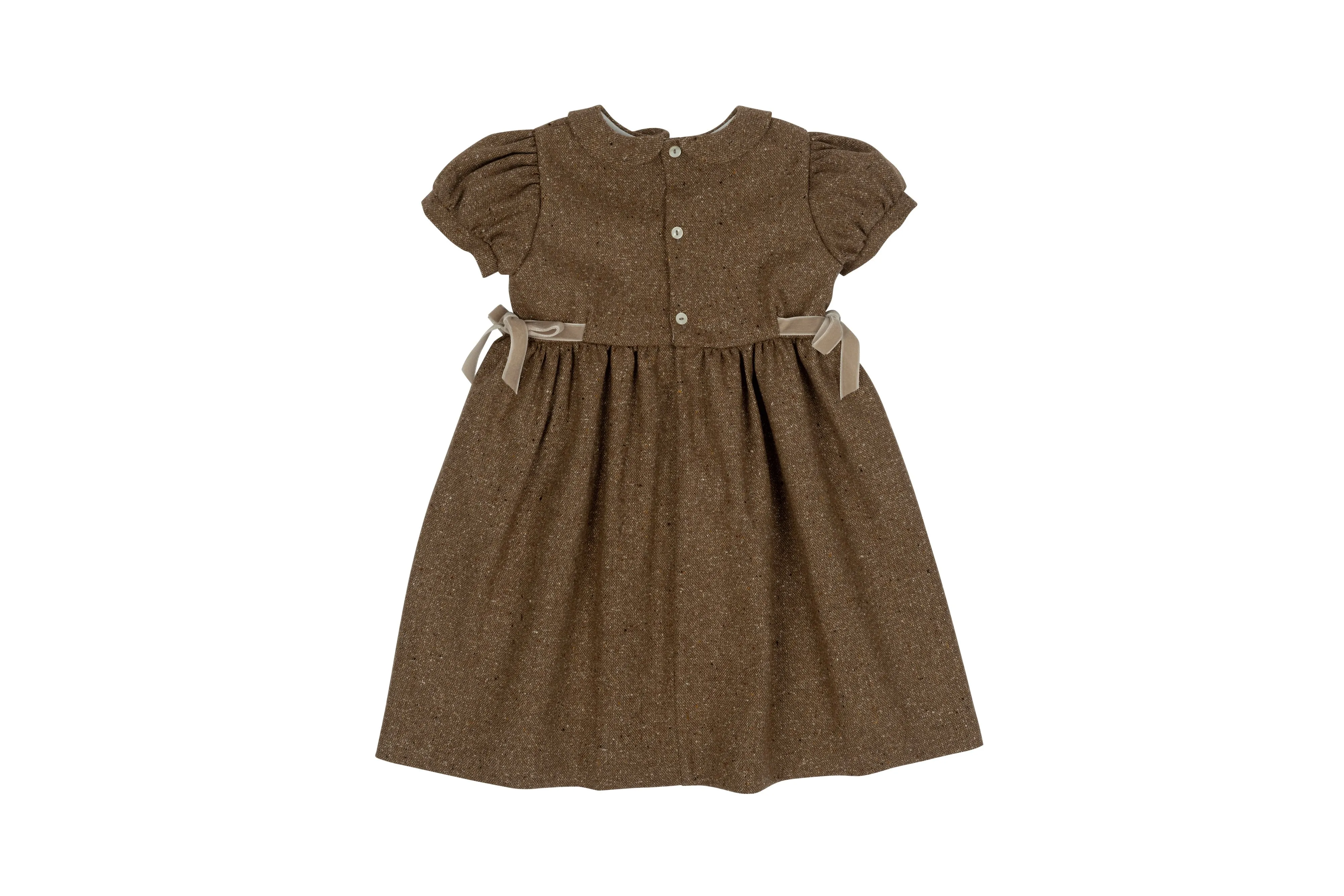 Bow Dress - Brown