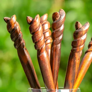 Braided Wooden Hair Stick