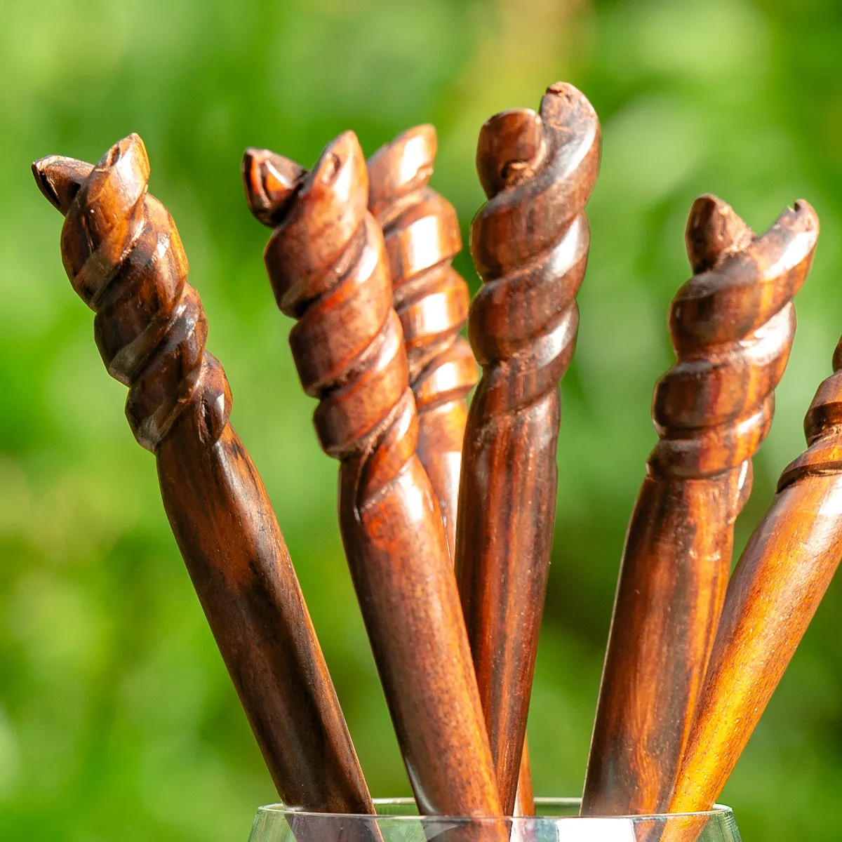 Braided Wooden Hair Stick