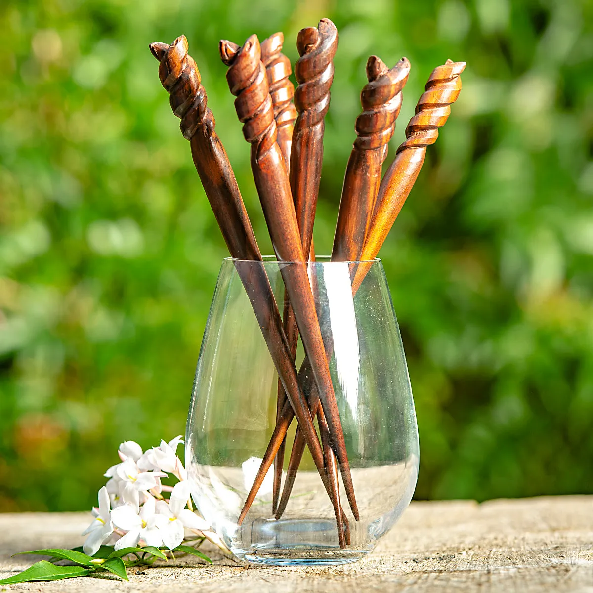 Braided Wooden Hair Stick