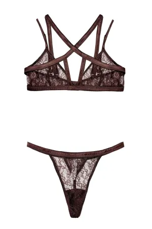 BROWN BONNIE BRA AND BROWN BONNIE THONG