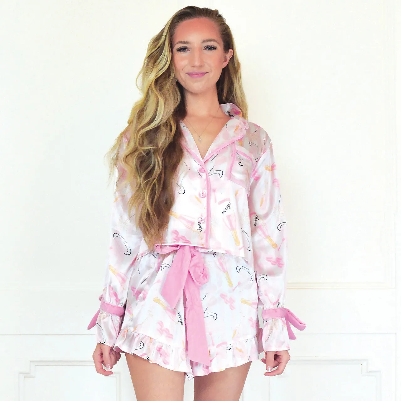 Celebrate Satin Short PJ Set