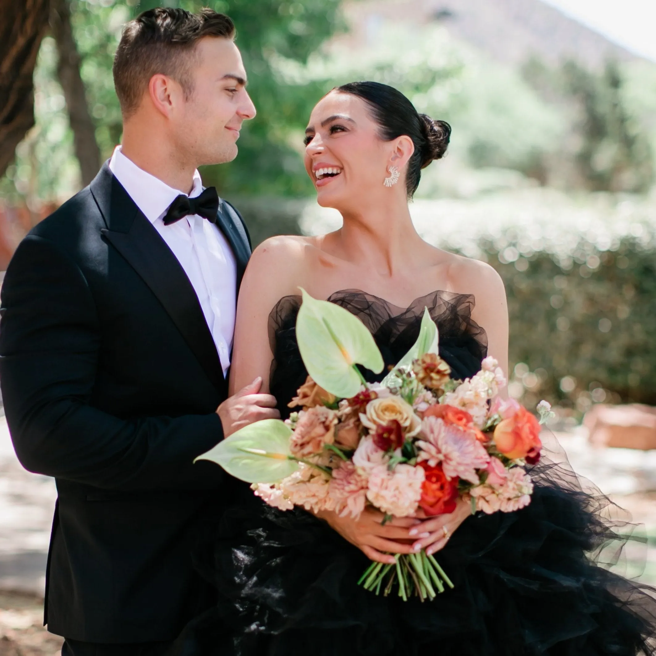 Chic Peach and Toffee Sedona Styled Wedding