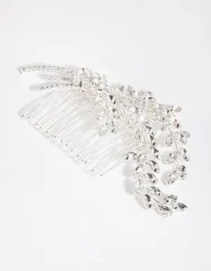 Country Posy Crystal Comb