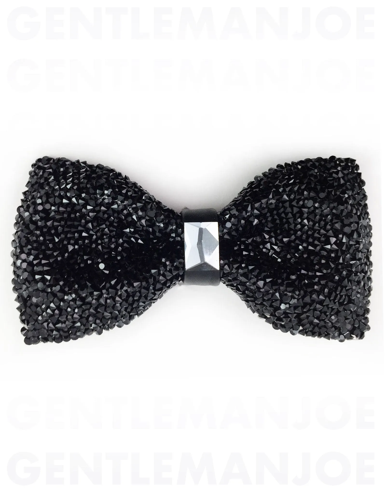 Crystal Black Bow Tie