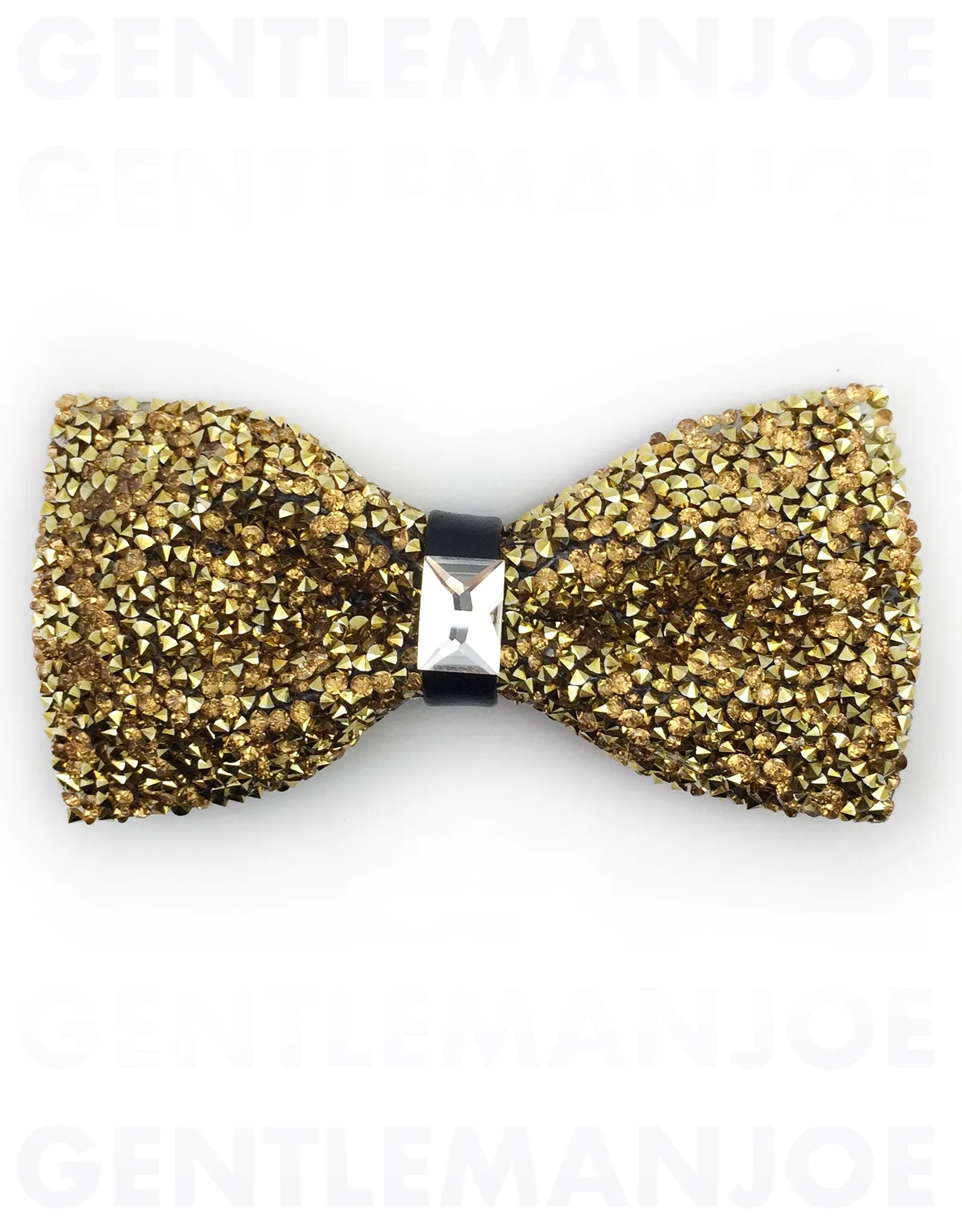 Crystal Gold Bow Tie