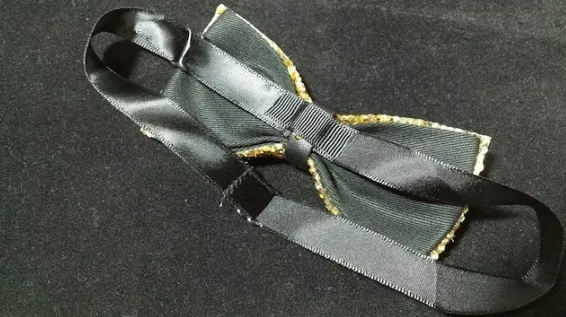 Crystal Gold Bow Tie