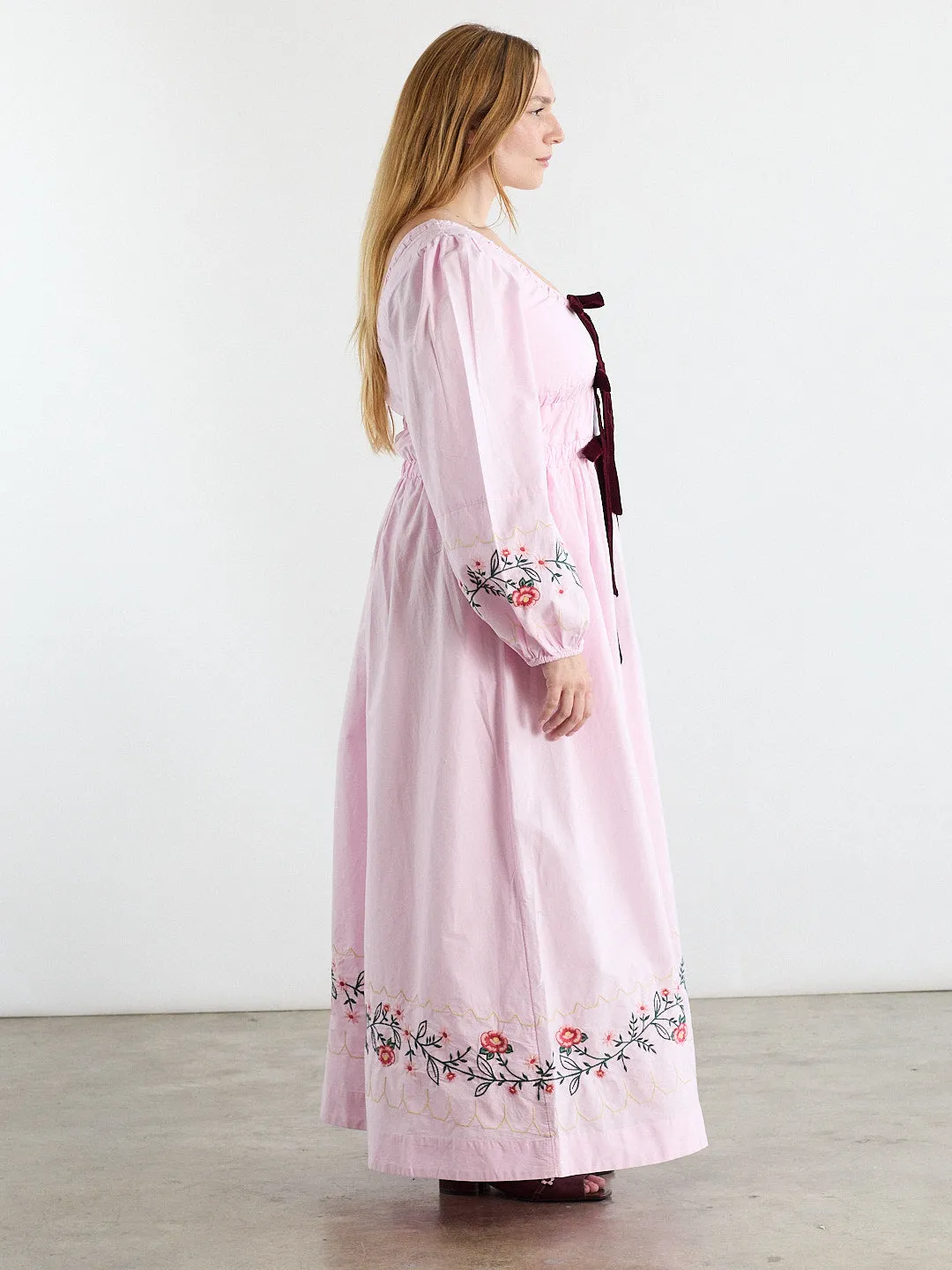 Dakota Dress - Pink Embroidery