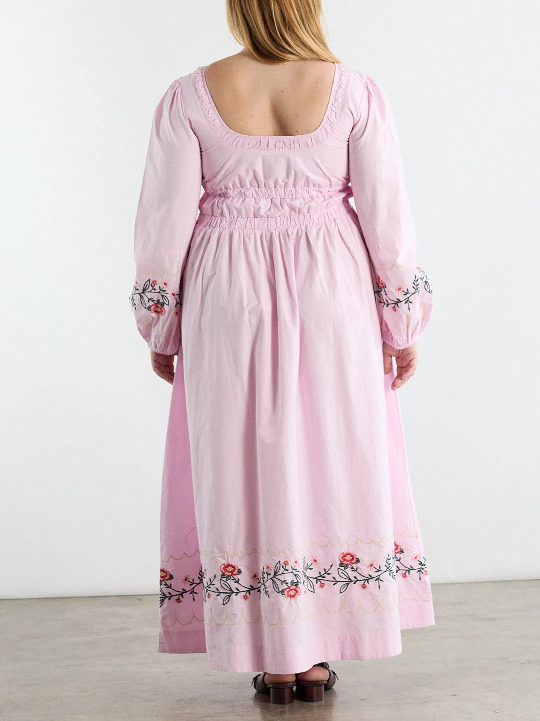 Dakota Dress - Pink Embroidery