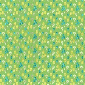 Dinosaur Stories - Dino Eggs Green - Paintbrush Studio Cotton Fabrics