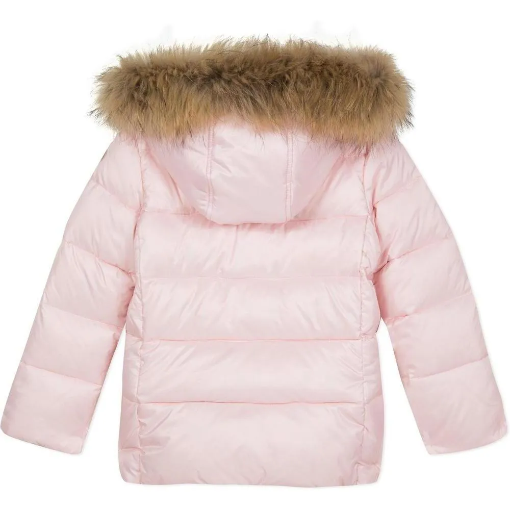 Girls Pale Pink Padded Down Jacket