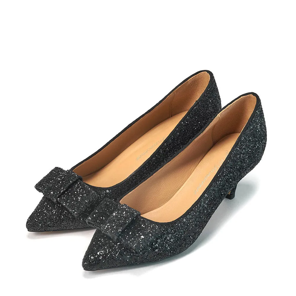 Jacqueline Glitter Black