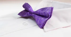 Mens Purple Sparkly Glitter Patterned Bow Tie