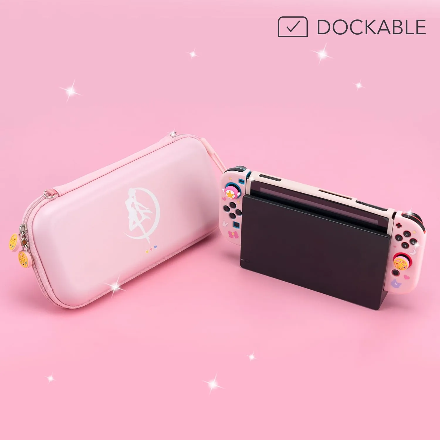 Moon Anime Bundle - Nintendo Switch Lite OLED Case Cover Grips