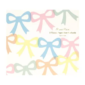 Pastel Bow Tissue Garland