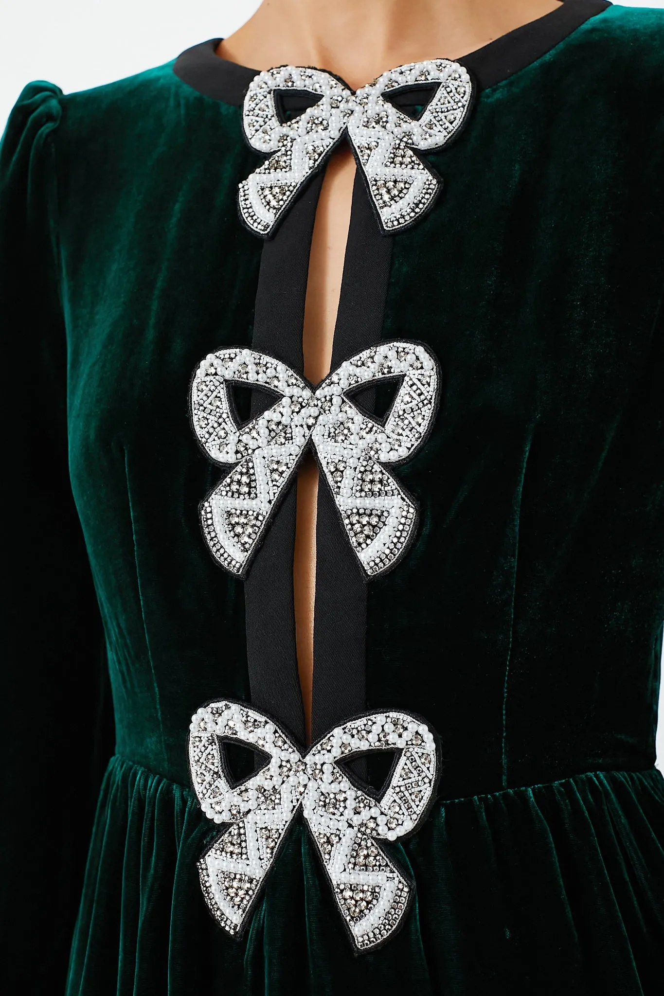 Racing Green Camille Bows Dress