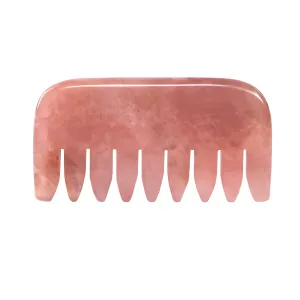 Rose Quartz Crystal Comb