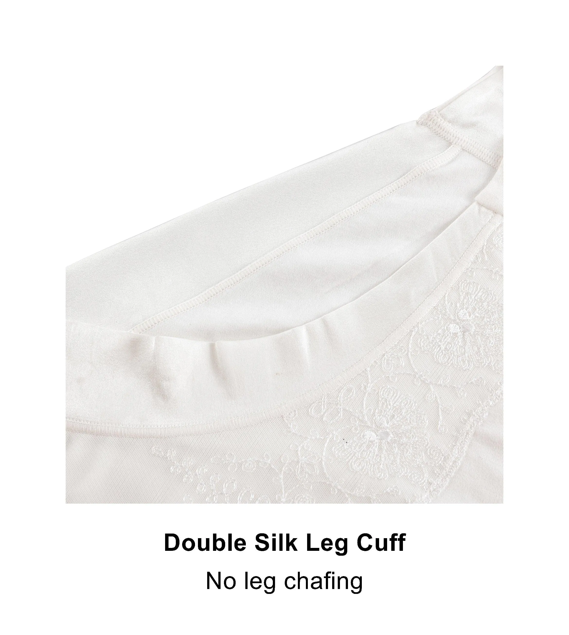 Snowdrop - Silk & Organic Cotton Full Brief in White