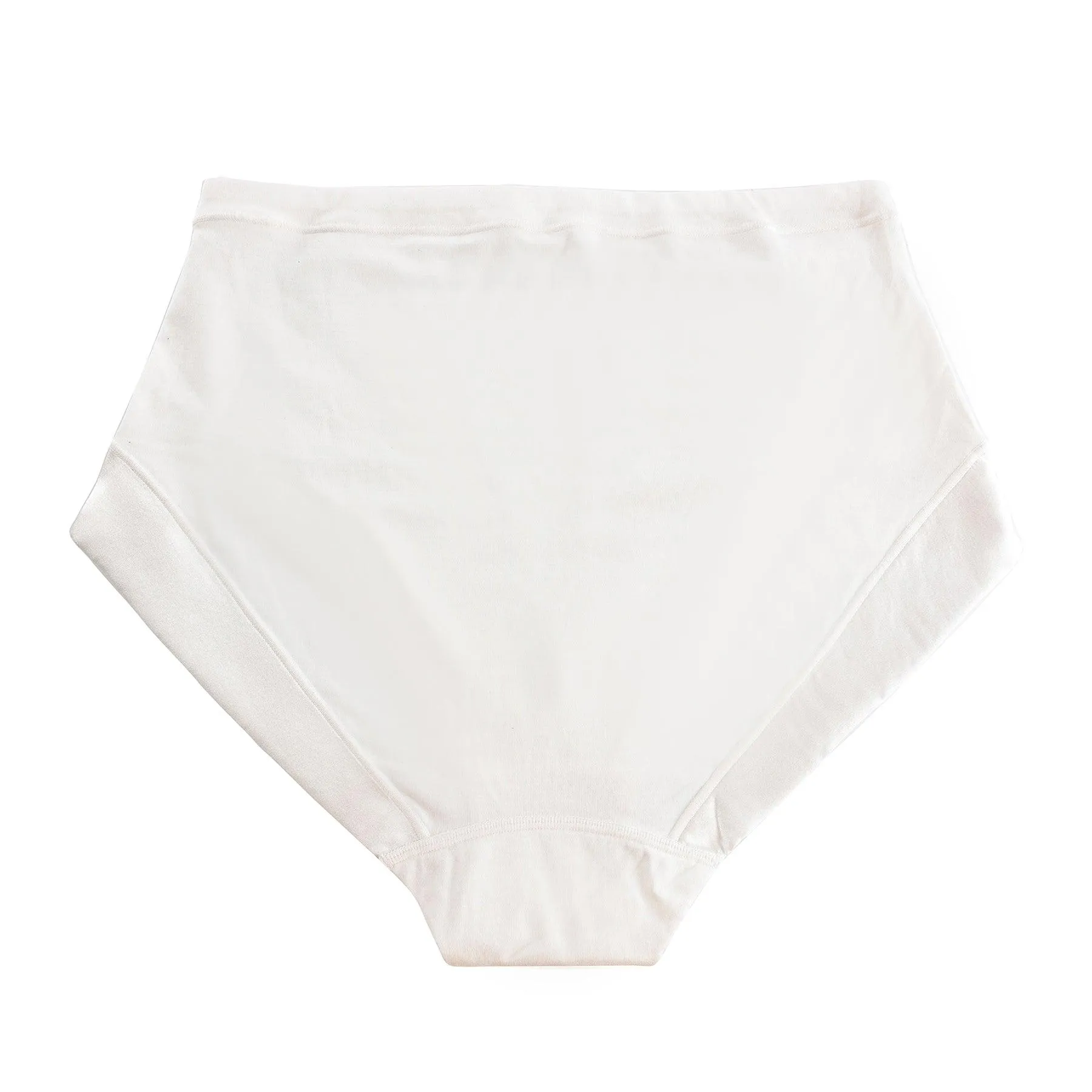 Snowdrop - Silk & Organic Cotton Full Brief in White