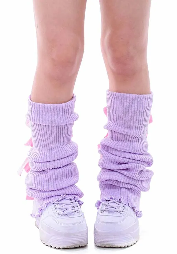 Sugar Ribbon [Lavender] | LEG WARMERS