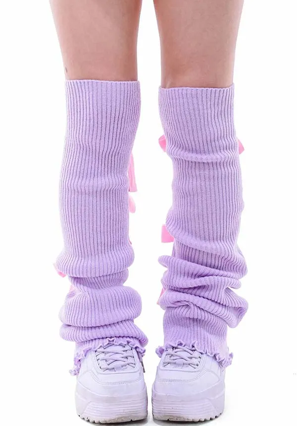 Sugar Ribbon [Lavender] | LEG WARMERS