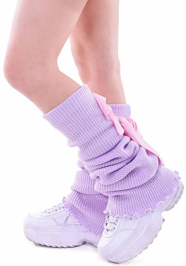 Sugar Ribbon [Lavender] | LEG WARMERS