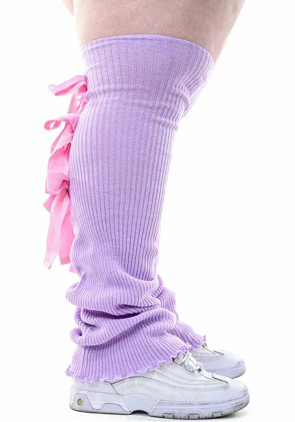 Sugar Ribbon [Lavender] | LEG WARMERS