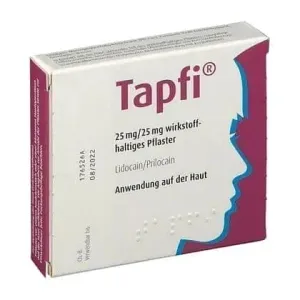 TAPFI, lidocaine, prilocaine, medicated plaster