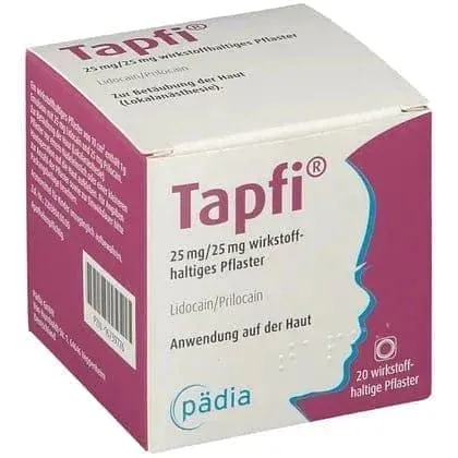 TAPFI, lidocaine, prilocaine, medicated plaster