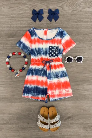 Tie Dye Liberty Romper