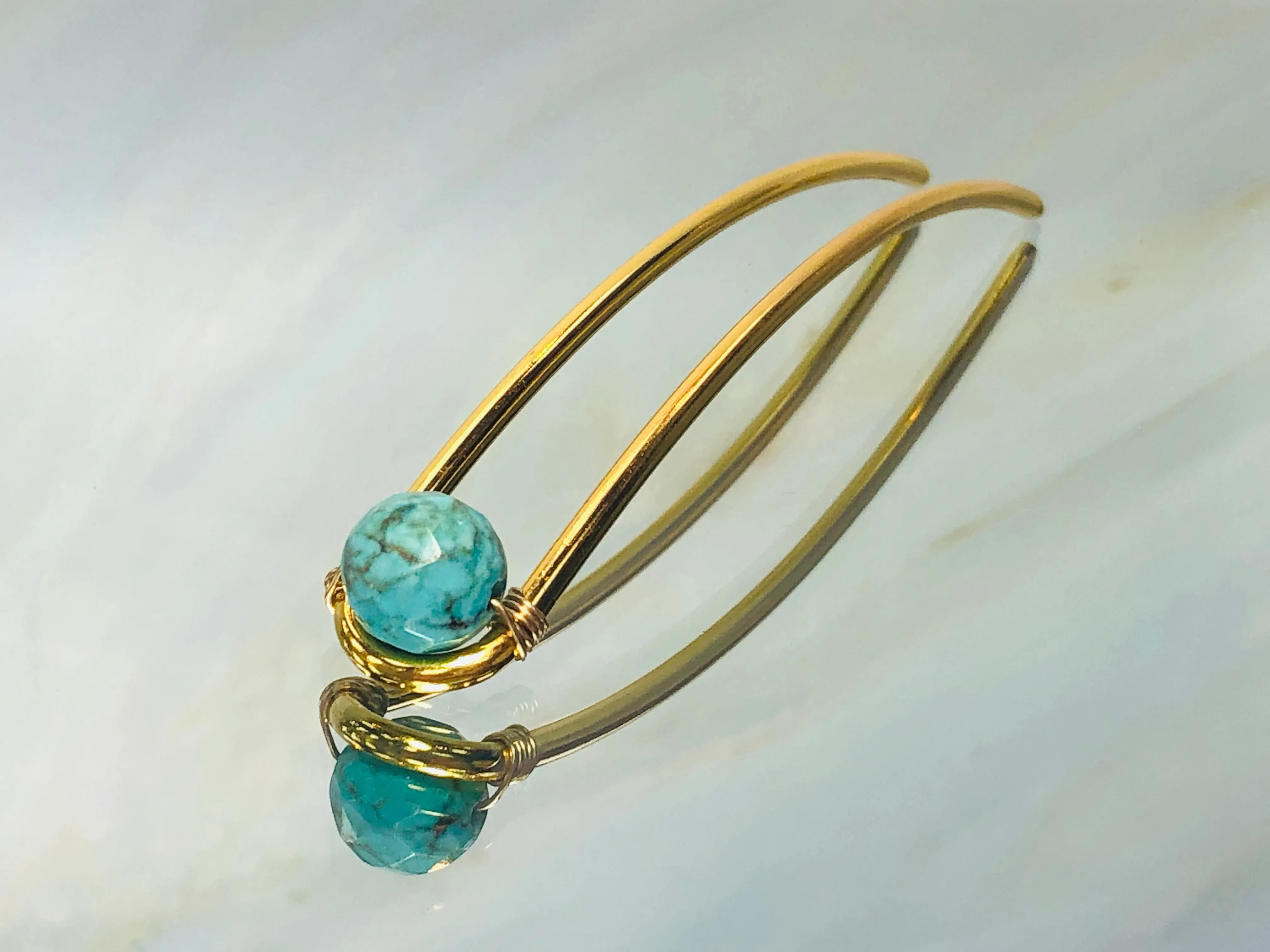 Turquoise Gemstone Hair Pin, Luxury Hair Pin, Turquoise Hair Fork, Turquoise hair stick