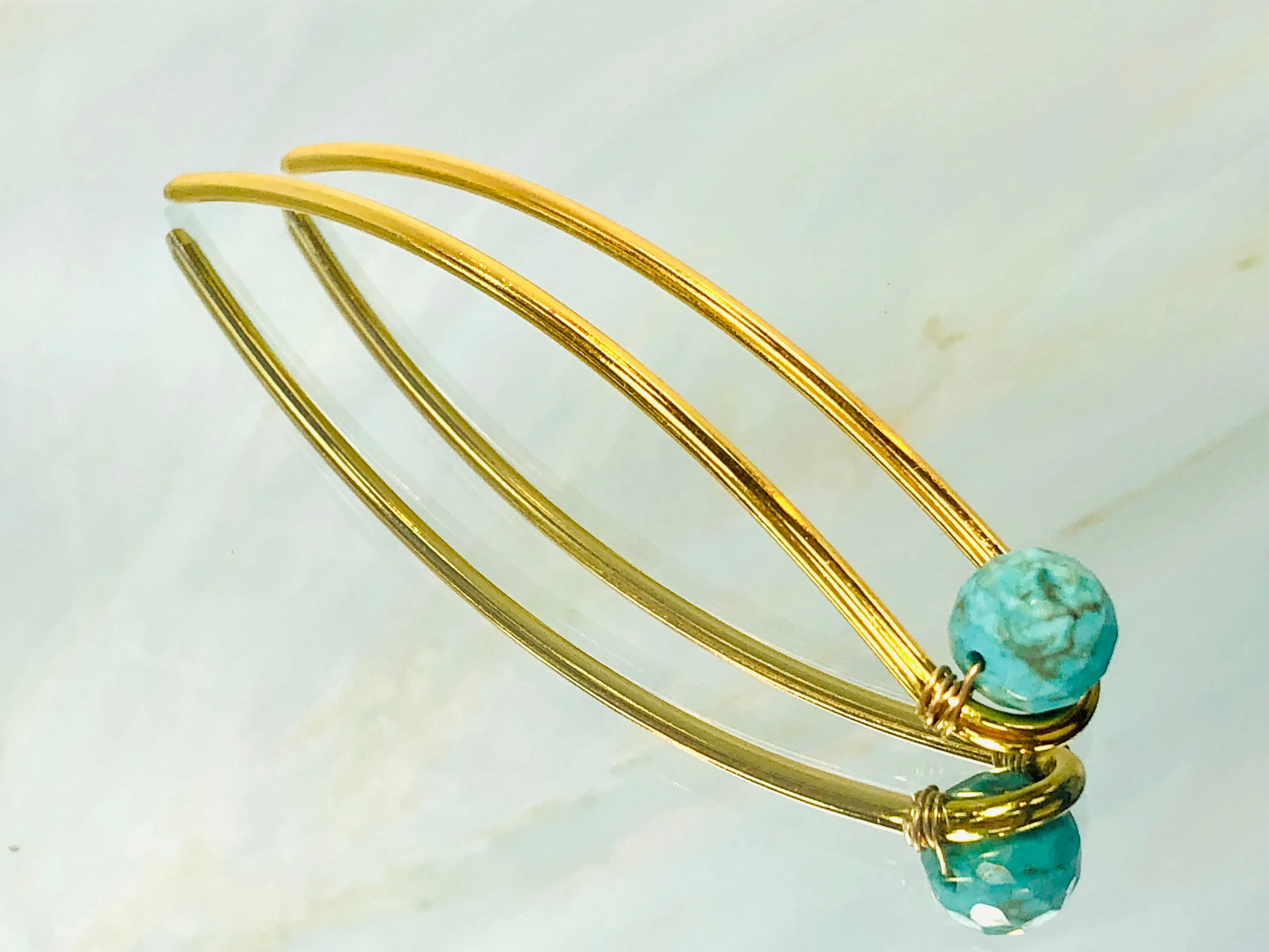 Turquoise Gemstone Hair Pin, Luxury Hair Pin, Turquoise Hair Fork, Turquoise hair stick