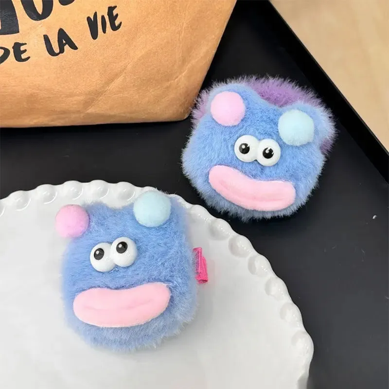 Wholesale Cartoon Cute Little Monster Plush Hair Clips Hair Scrunchies JDC-HC-Yika005