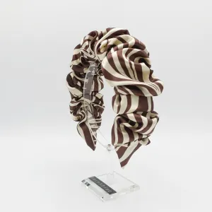 zebra satin headband volume wave hairband stylish hair accessory